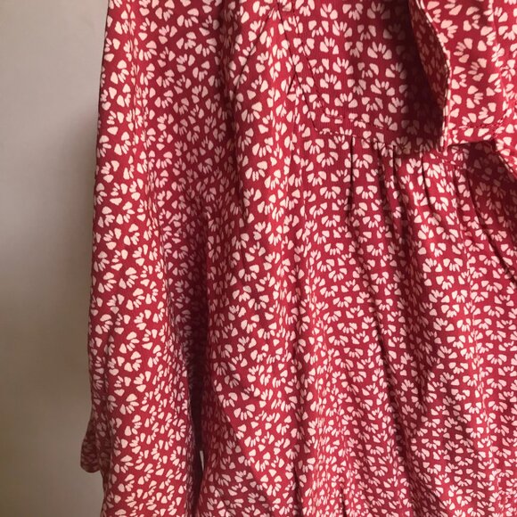 Maeve Red Floral Crop Top no - Picture 7 of 9